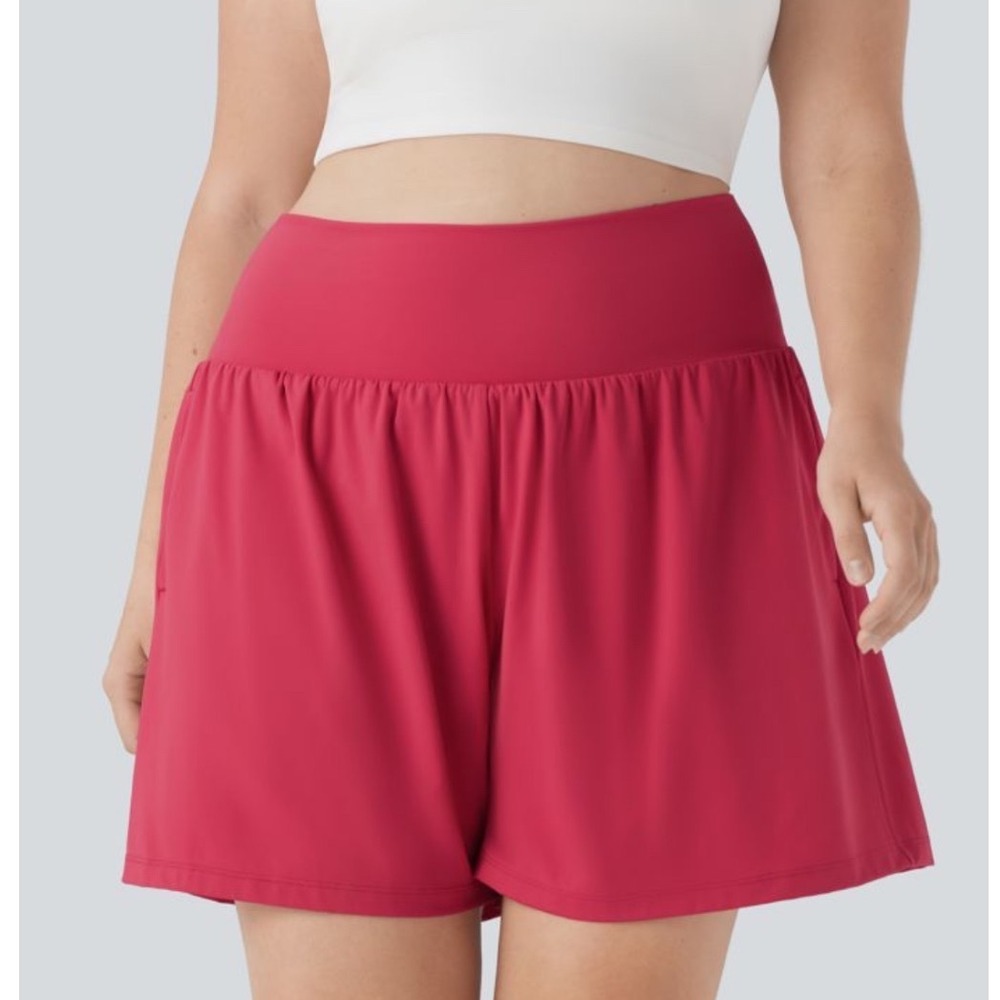 Halara SoftlyZero Airy Super High Waisted InstantCool Yoga Shorts winterberry 2X